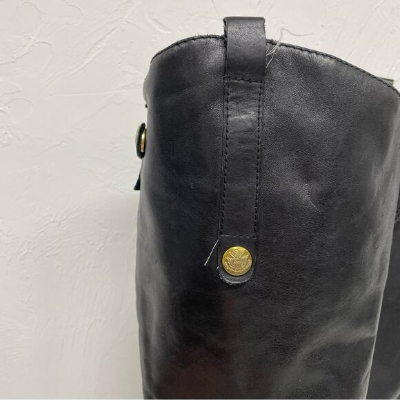Sam Edelman Black Leather Penny Riding Boots Womens 7 Tall Classic Comfortable - Picture 2 of 13